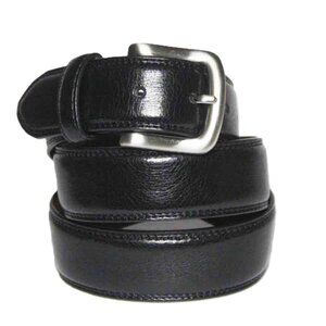 Rarely Used Buffalo David Bitton Canada Black Leather Dress Belt Men's Size 36